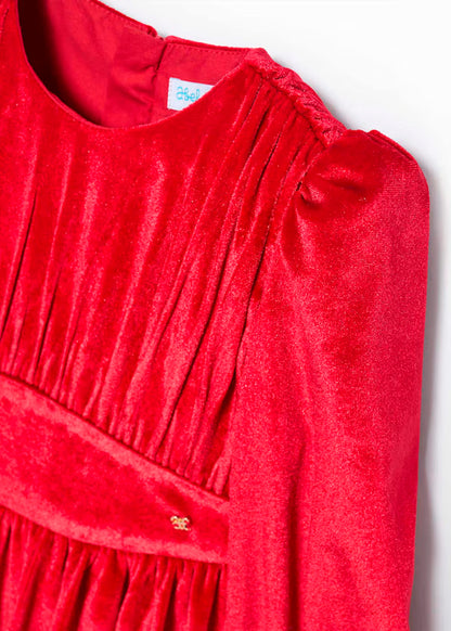 PREVENTA Vestido Terciopelo Glitter rojo