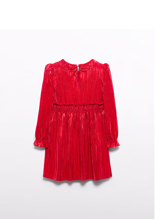 PREVENTA Vestido Punto Plisado color rojo