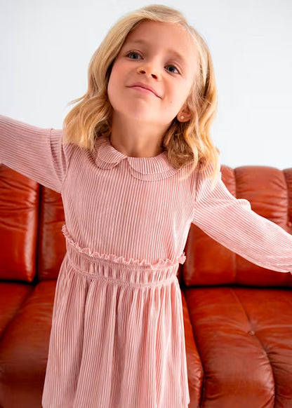 PREVENTA Vestido Punto Plisado color rosa