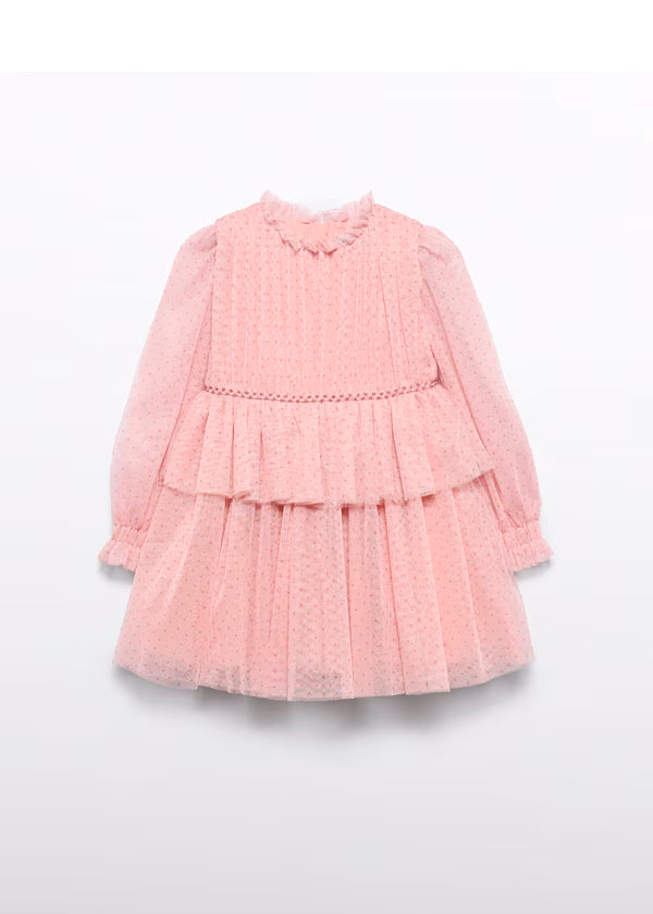 PREVENTA Vestido Tul Glitter rosa pétalo