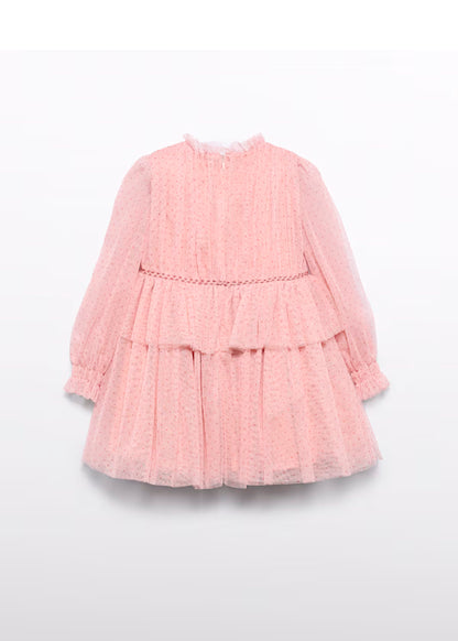 PREVENTA Vestido Tul Glitter rosa pétalo