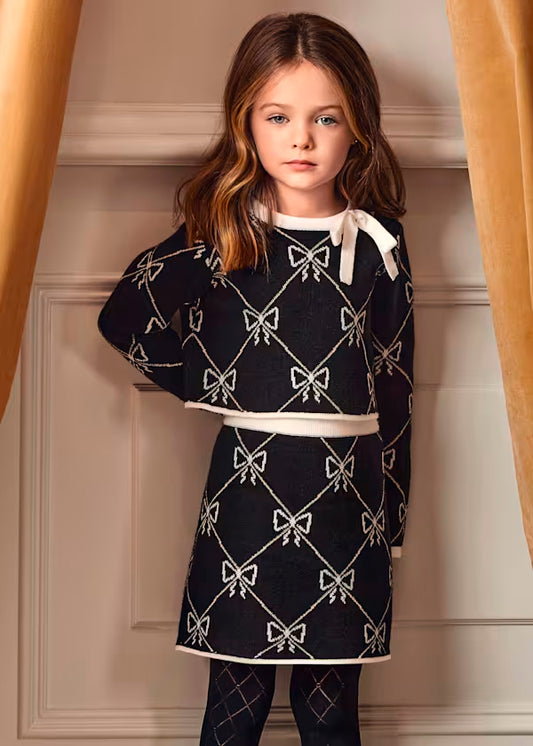 Conjunto Tricot Falda Y jersey negro