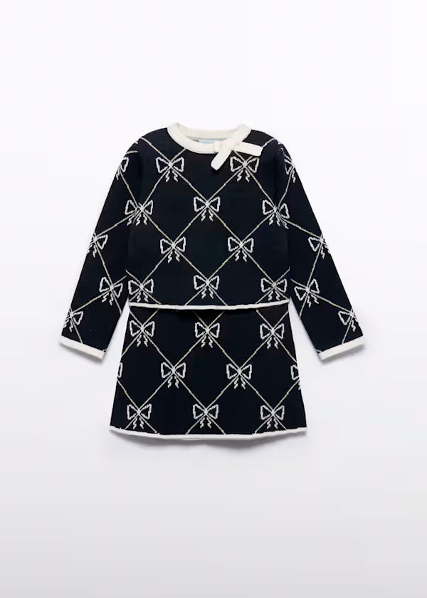 PREVENTA Conjunto Tricot Falda Y jersey negro