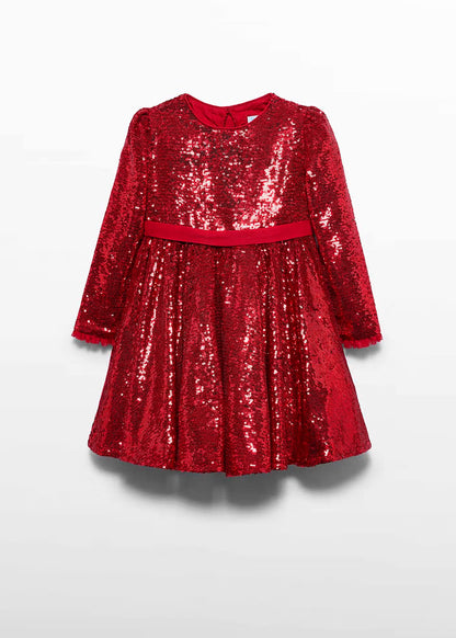 Vestido lentejuelas color rojo