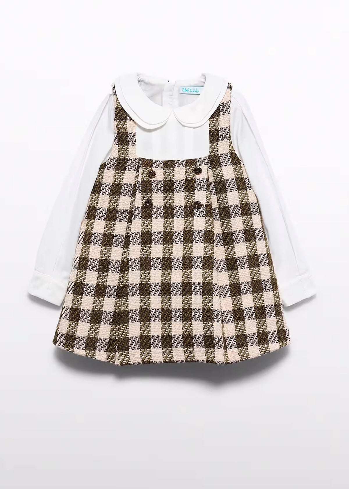 Vestido vichy cuadros aguacate