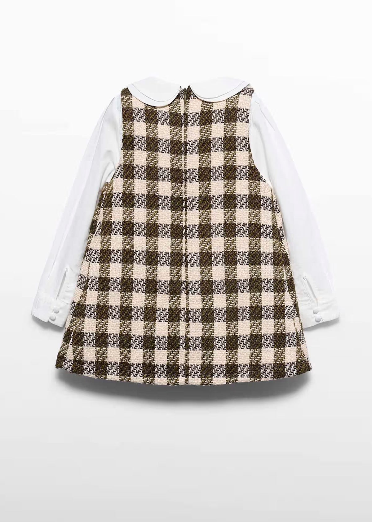 Vestido vichy cuadros aguacate