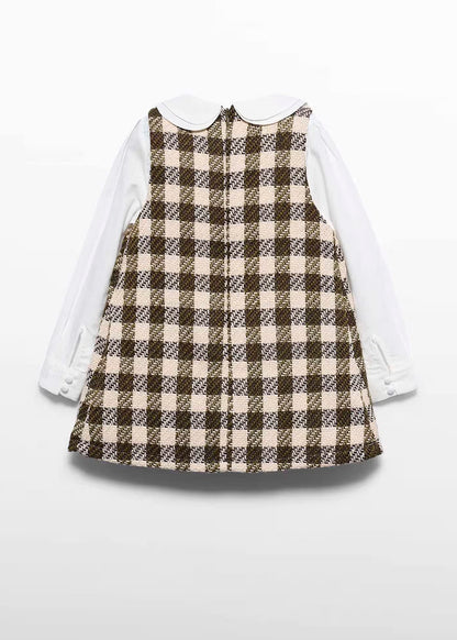 Vestido vichy cuadros aguacate