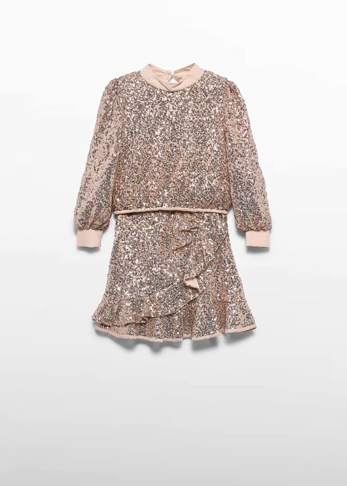 Conjunto falda lentejuelas champagne