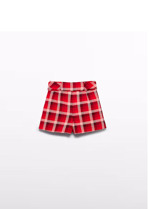 PREVENTA Conjunto jersey rojo  y falda cuadros rojo