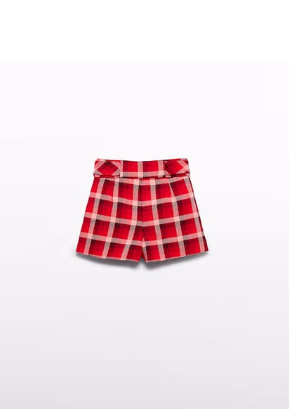 PREVENTA Conjunto jersey rojo  y falda cuadros rojo
