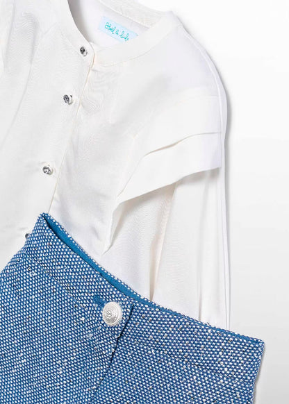 Conjunto bermuda tejano brillo