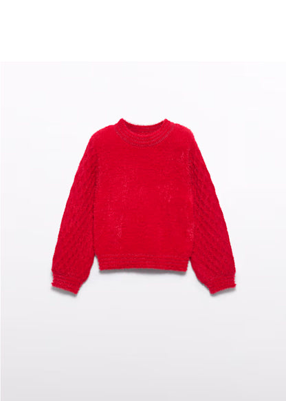 PREVENTA Conjunto jersey rojo  y falda cuadros rojo