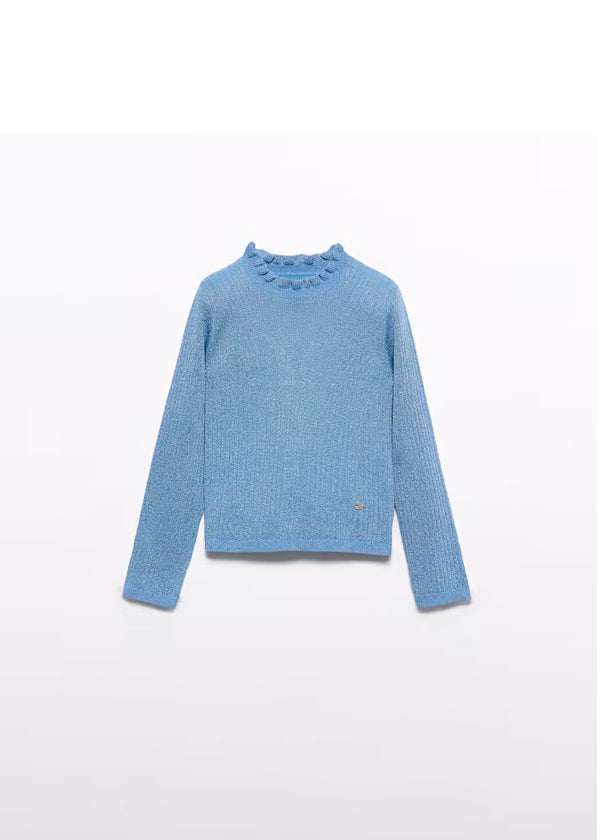 Conjunto camiseta con falda patoles azul