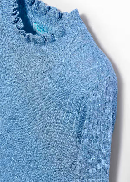 Conjunto camiseta con falda patoles azul