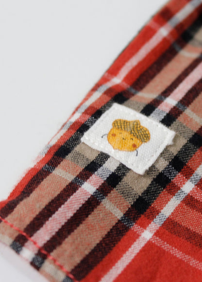 set pantalón pana y camisa a cuadros, marca losan