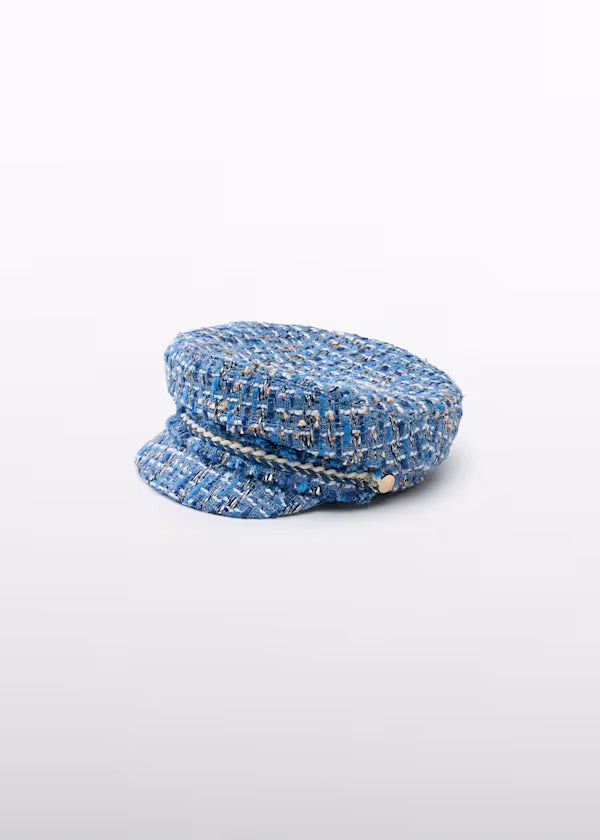 Gorra Marinera Tweed Azul Niña Abel & Lula