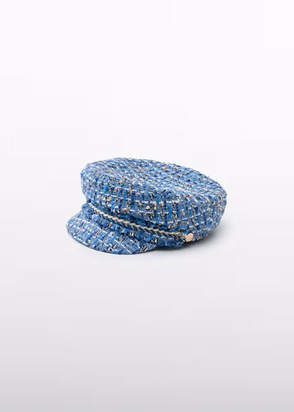 Gorra Marinera Tweed Azul Niña Abel & Lula