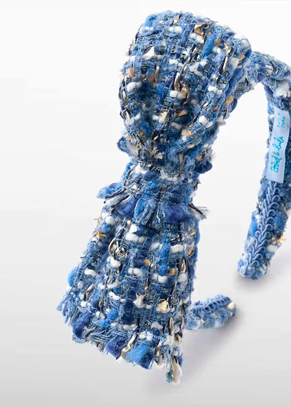 Diadema Tweed Lazada  Azul Niña Abel & Lula