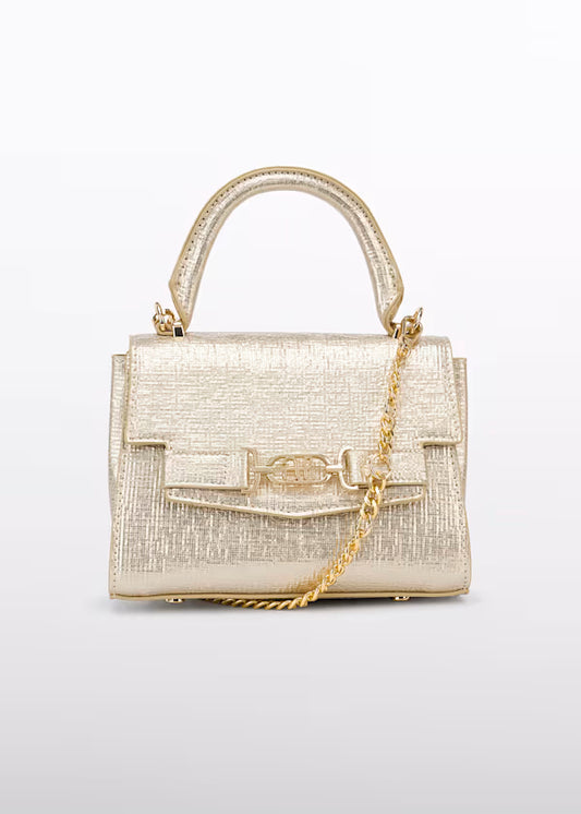 Bolso Textura Brillo Dorada Niña Abel & Lula