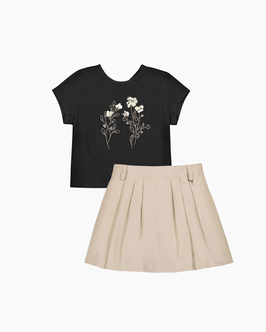 Set blusa negra y falda mayoral