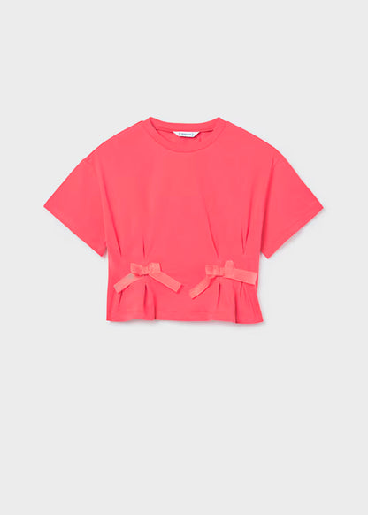 Blusa lazos rosa coral