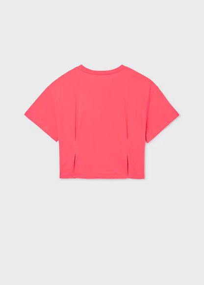 Blusa lazos rosa coral