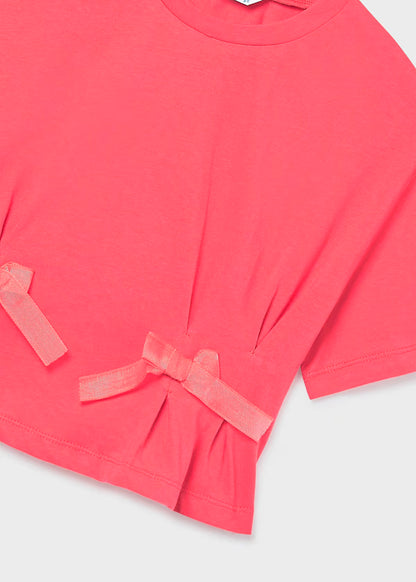 Blusa lazos rosa coral