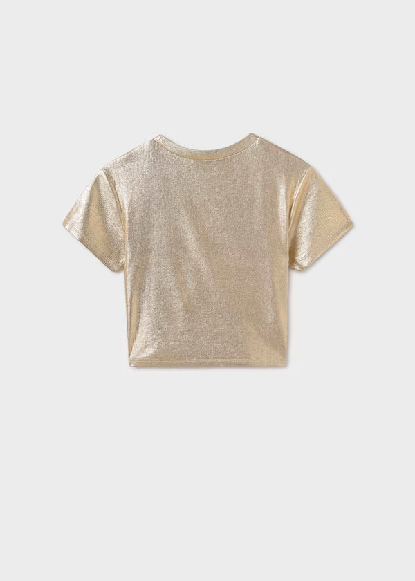 Playera metalizada canalé