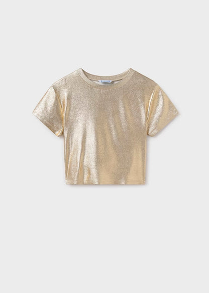 Playera metalizada canalé