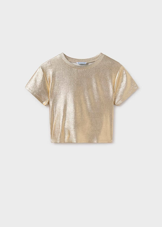 Playera metalizada canalé