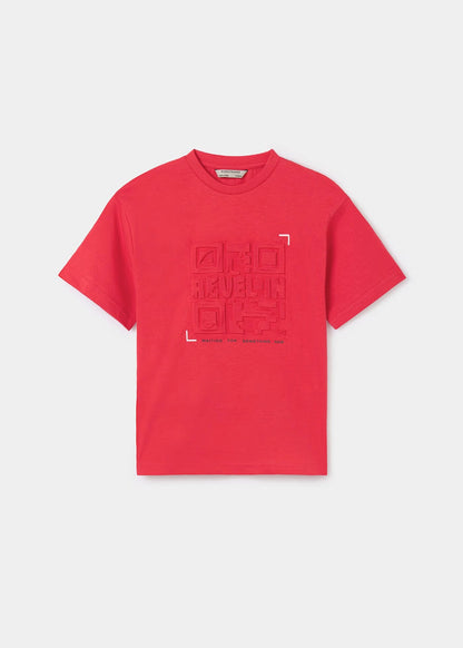 camiseta mayoral color rojo para niño