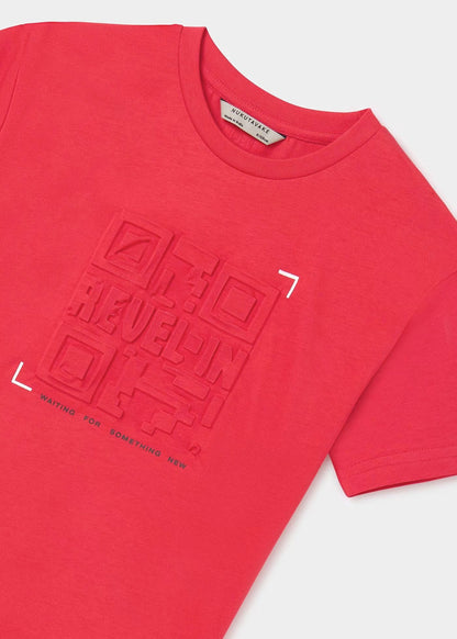camiseta mayoral color rojo para niño