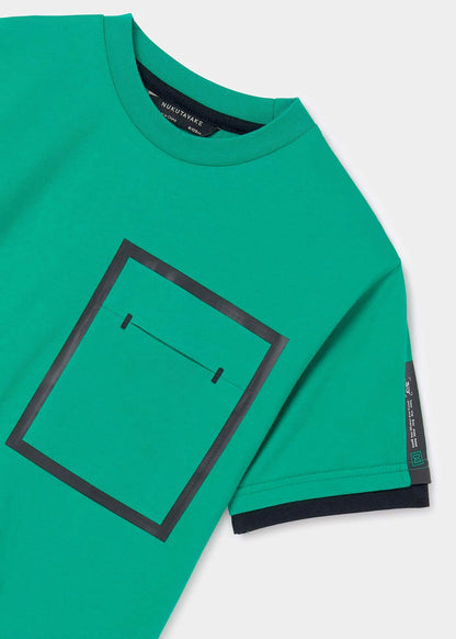 camiseta mayoral color verde para niño
