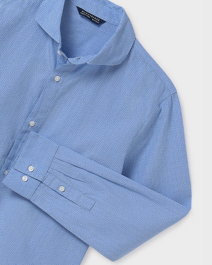 Camisa azul, manga larga