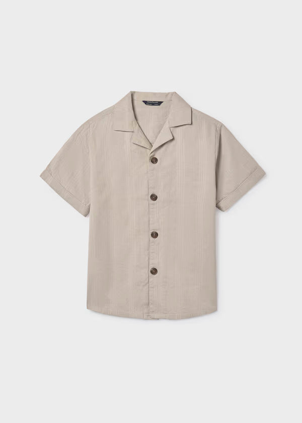 Camisa manga corta color piedra