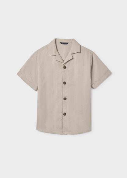 Camisa manga corta color piedra