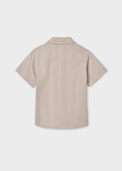 Camisa manga corta color piedra