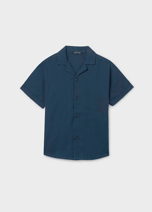 Camisa manga corta color azul atlantico