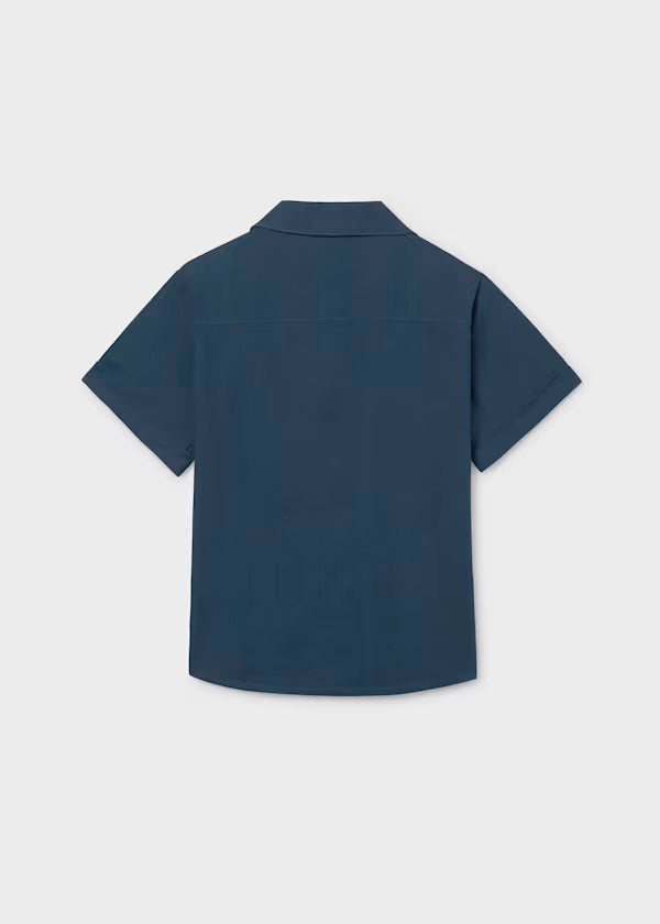 Camisa manga corta color azul atlantico
