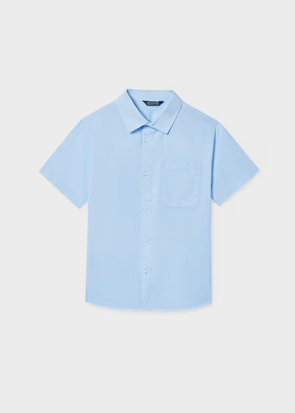 Camisa manga corta color azul celeste