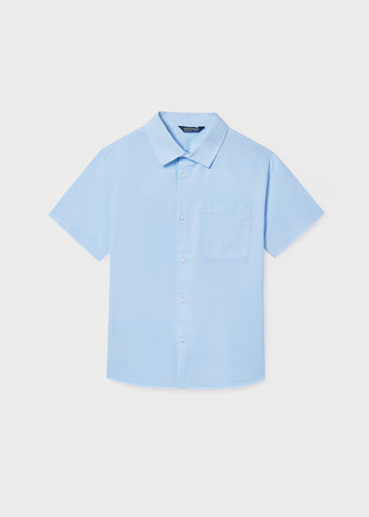 Camisa manga corta color azul celeste
