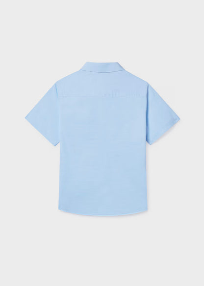 Camisa manga corta color azul celeste