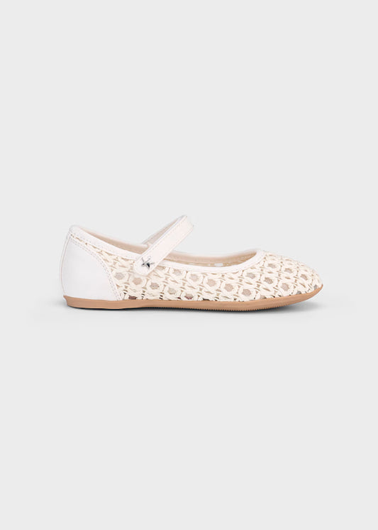 Balerina calada, color blanco