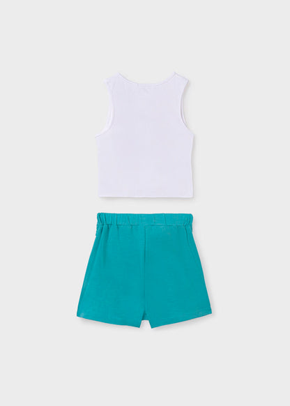 Conjunto falda pantalón y pantalón canalé,