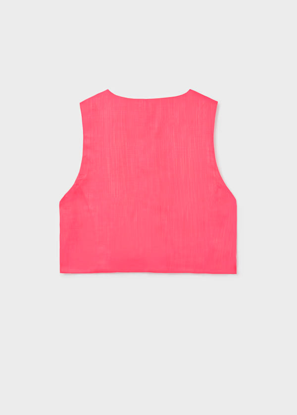 Chaleco botones coral