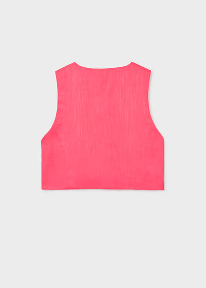 Chaleco botones coral