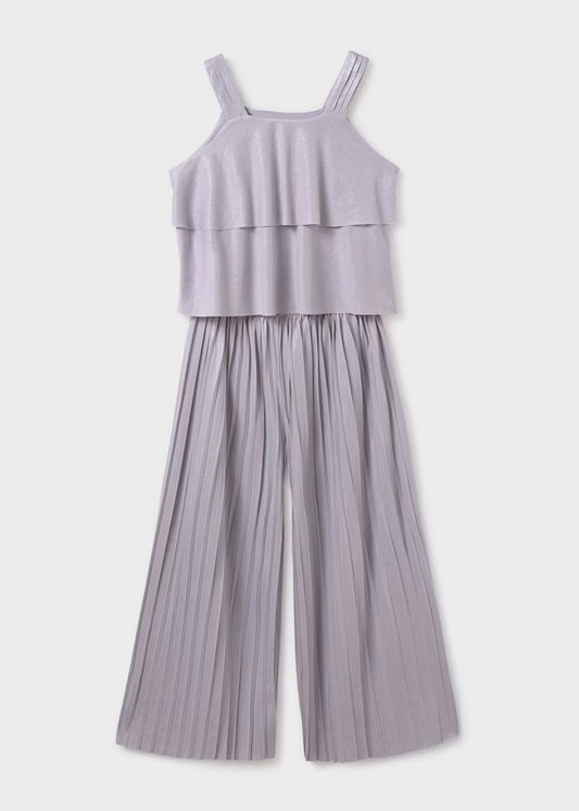 Conjunto pantalón largo y top plisado