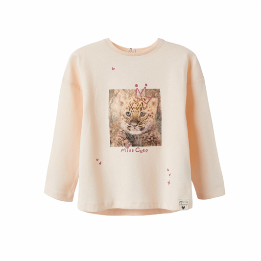 camiseta manga larga color rosa claro