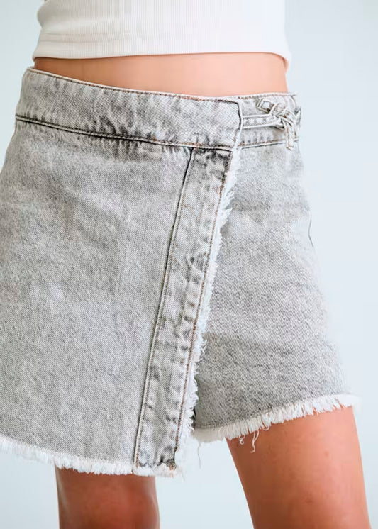 Falda pantalón vaquera chica