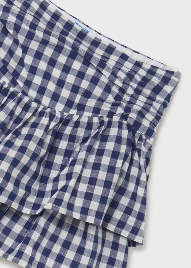 set playera estampado vichy, punto smock